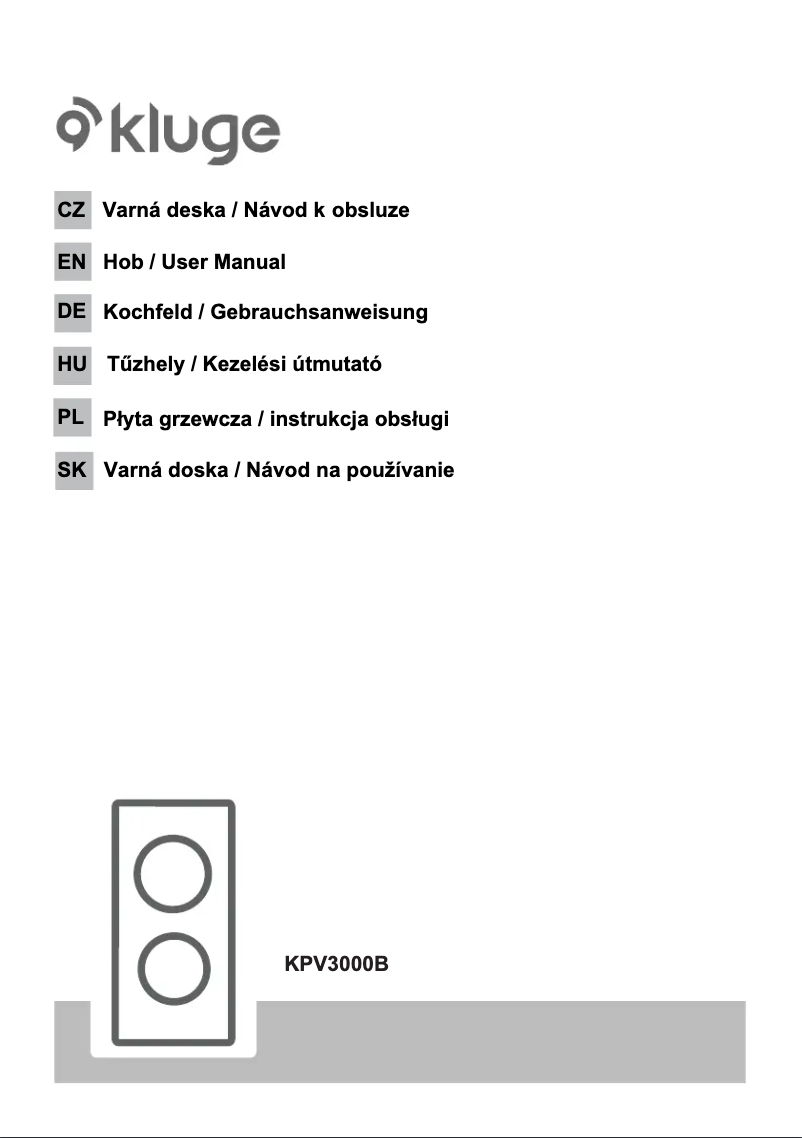 Page n°1 - Manuel utilisateur Kluge KPV3000B