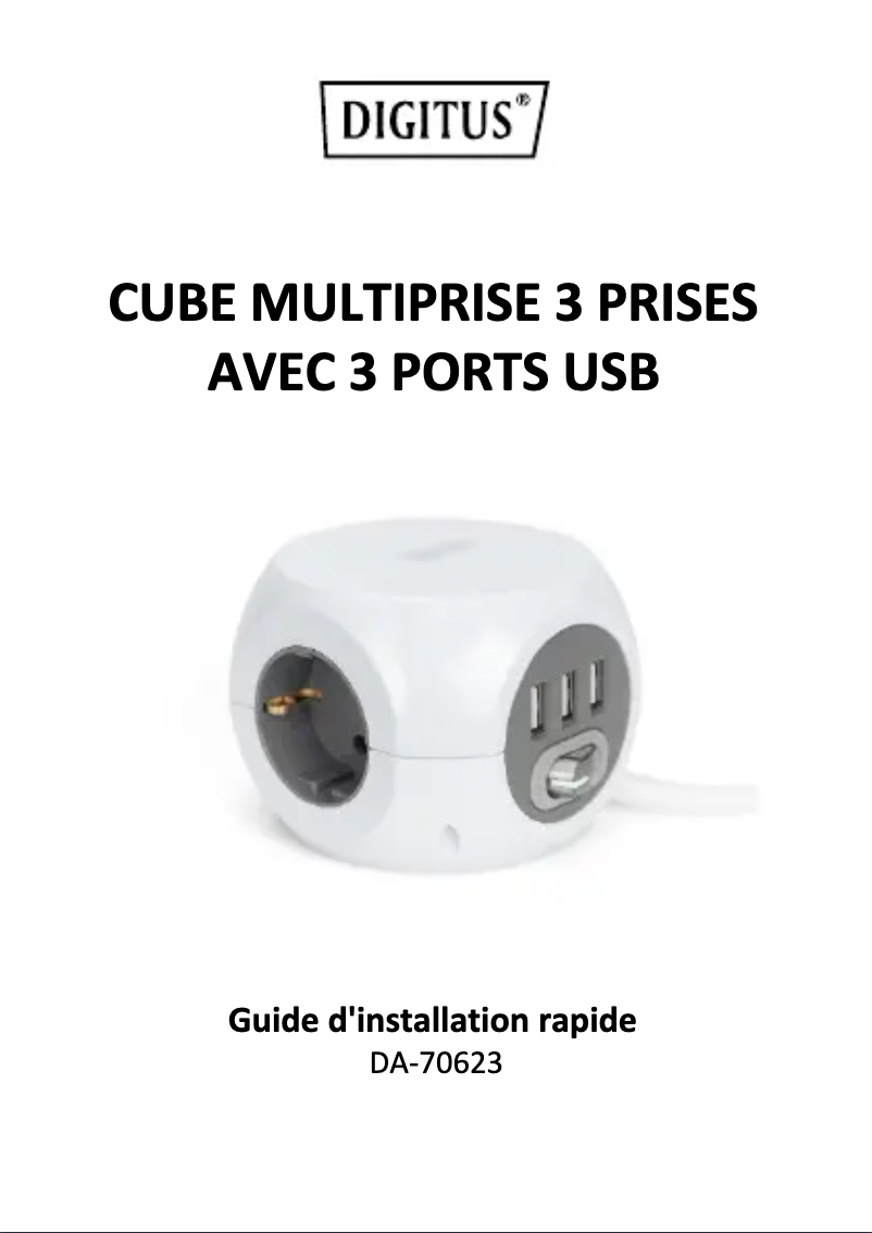 Page 1 de la notice Manuel utilisateur Digitus DA-70623