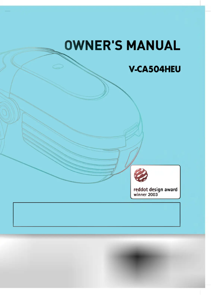 Image de la première page du manuel de l'appareil V-CA504HEU