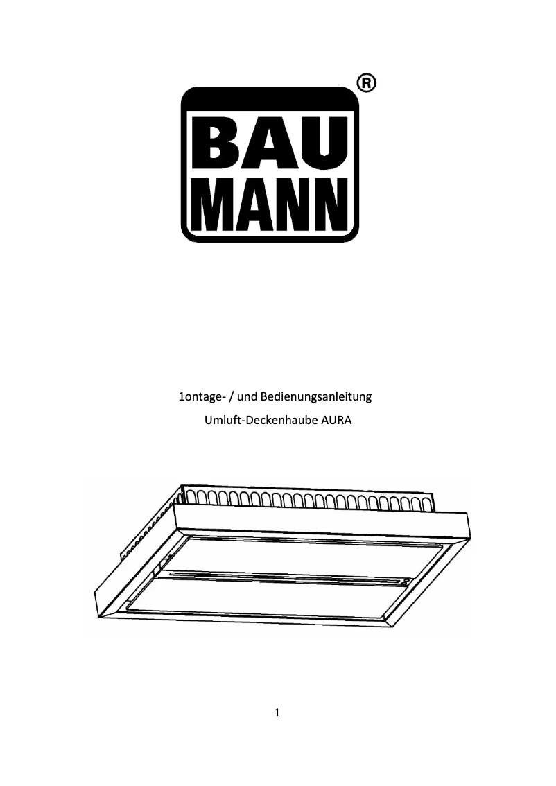 Page n°1 - Manuel utilisateur Baumann Aura 120 SLK