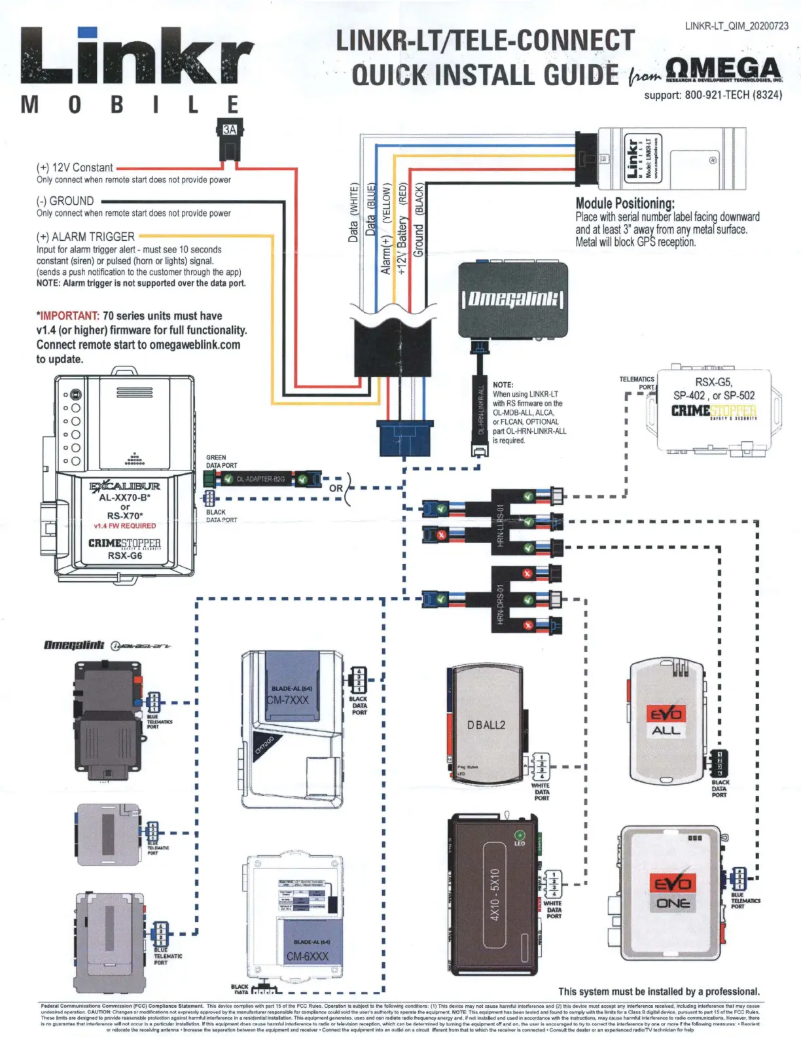 Page n°1 - Manuel utilisateur Omega Linkr-LT2