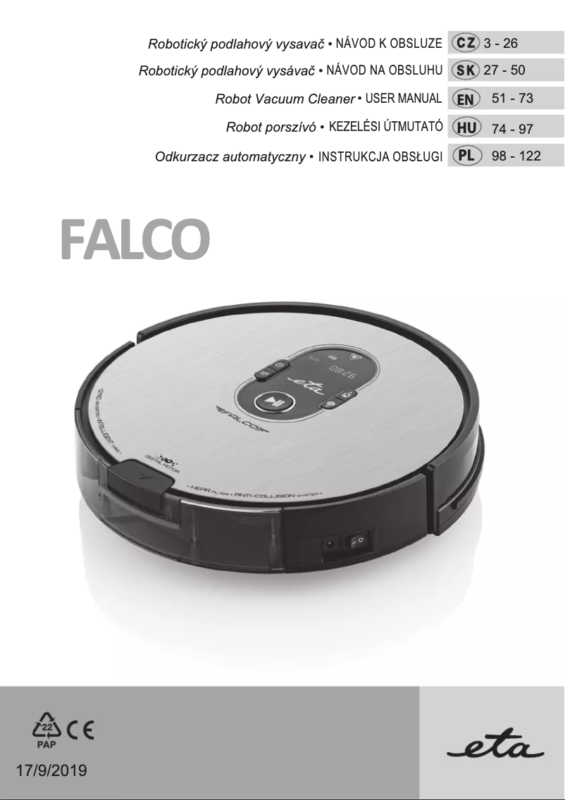 Page 1 de la notice Manuel utilisateur Eta Falco 1515 90000