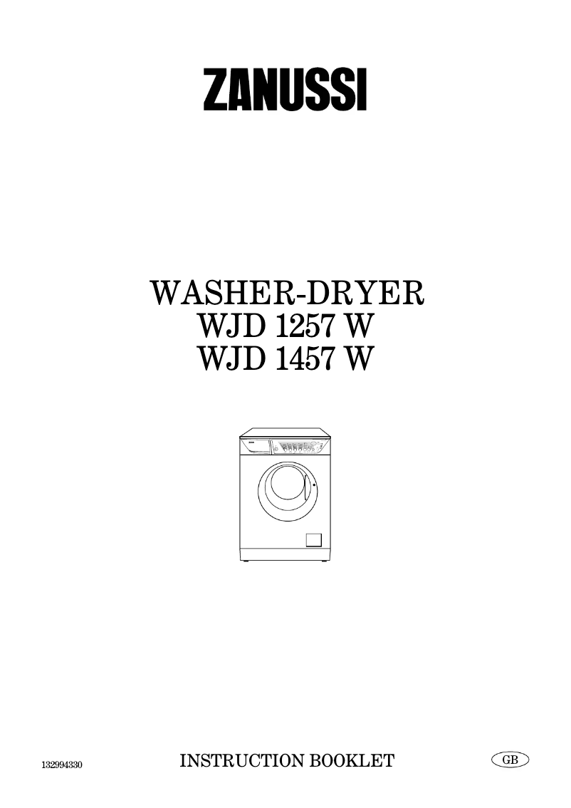 Page 1 de la notice Manuel utilisateur Zanussi WJD1457W