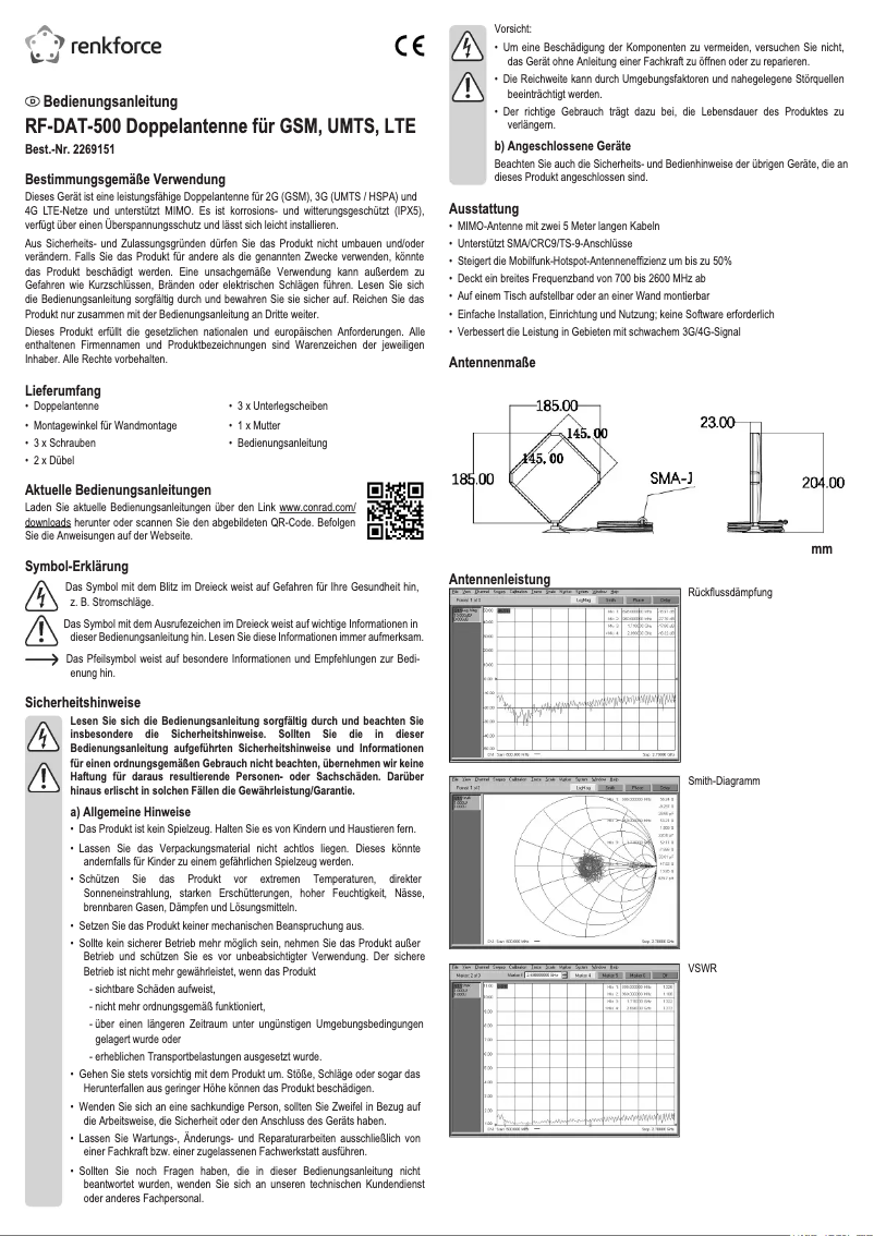 Page n°1 - Manuel utilisateur Renkforce RF-DAT-500