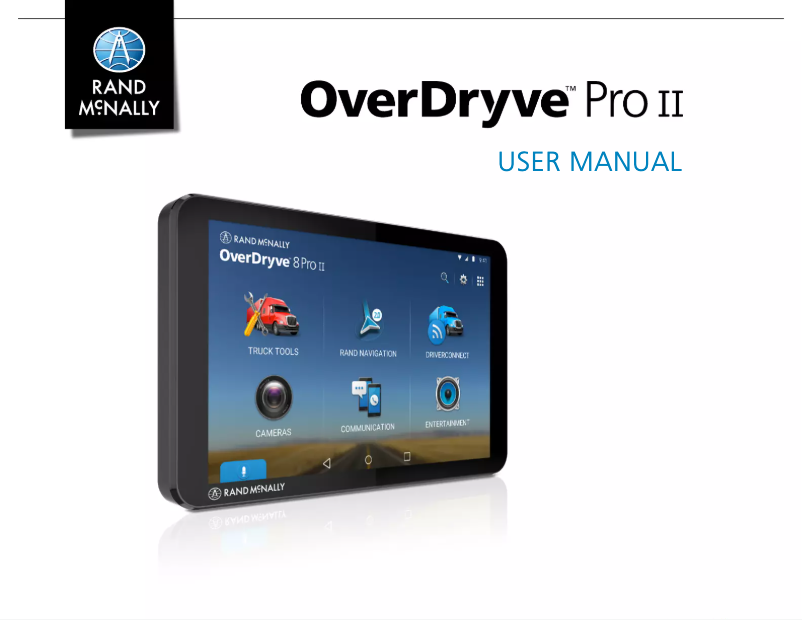 Page n°1 - Manuel utilisateur Rand McNally OverDryve 8 Pro II