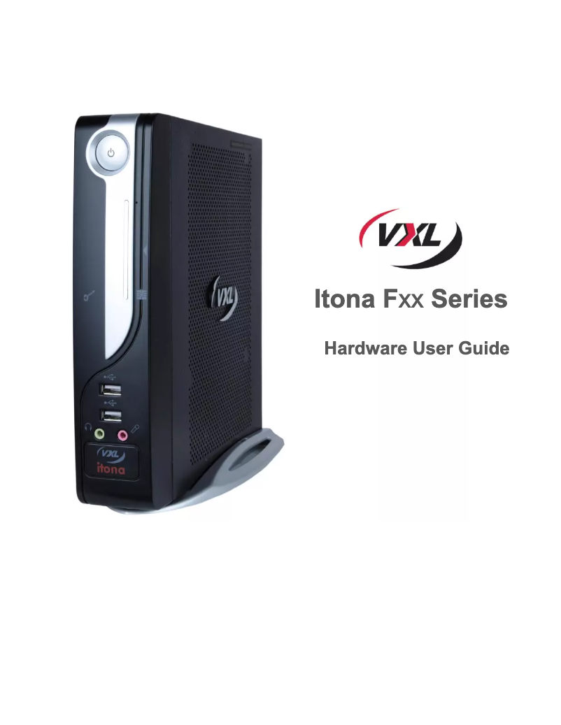 Page n°1 - Manuel utilisateur VXL Itona F24