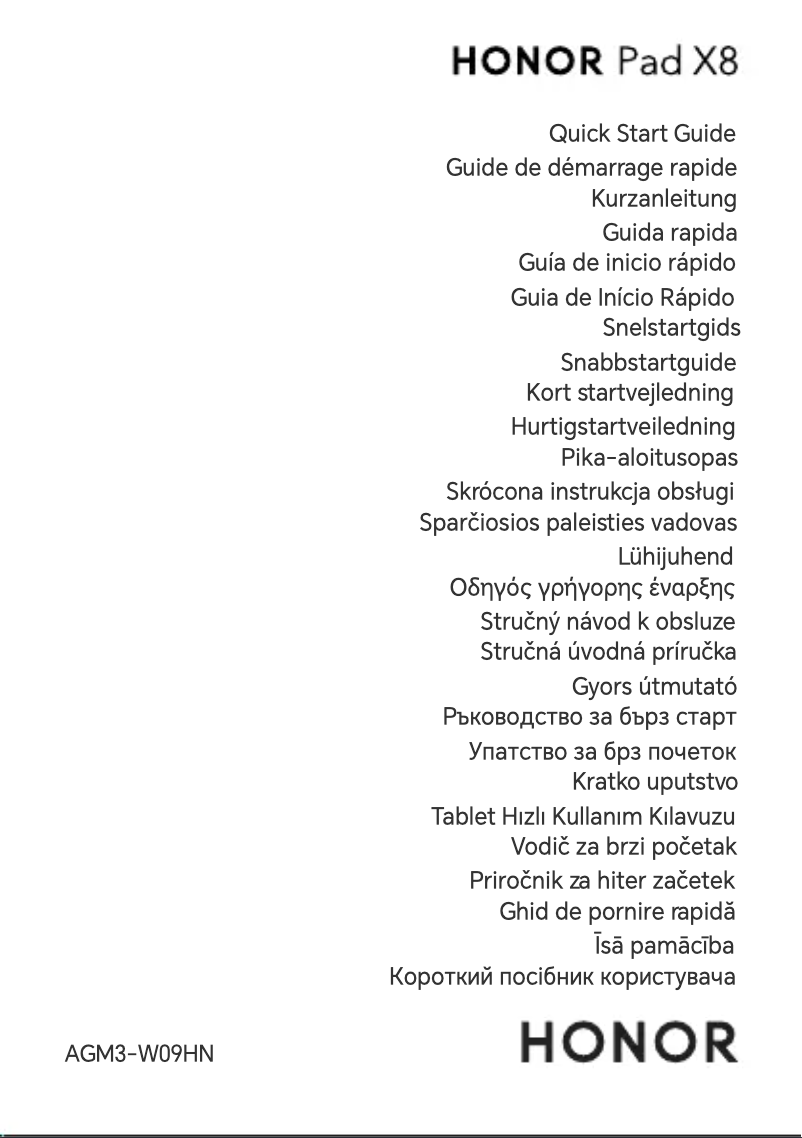 Image de la première page du manuel de l'appareil Pad X8