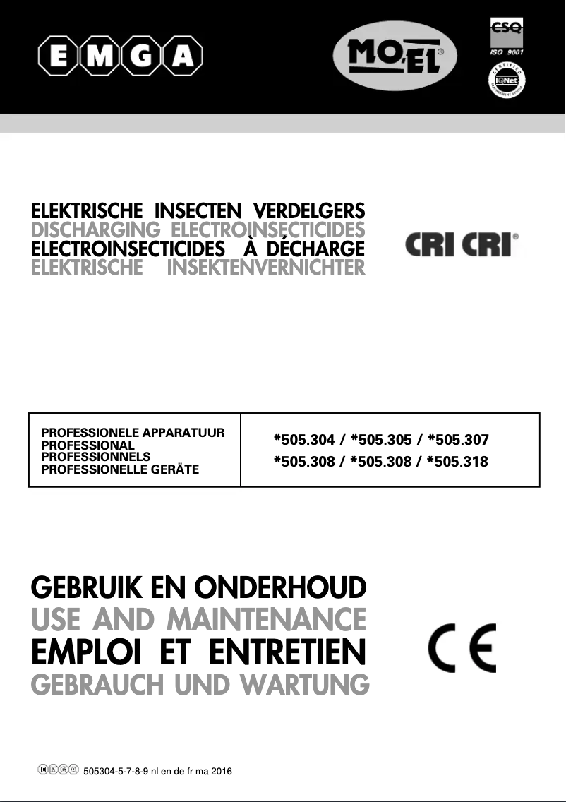 Image de la première page du manuel de l'appareil Cri-Cri 505304