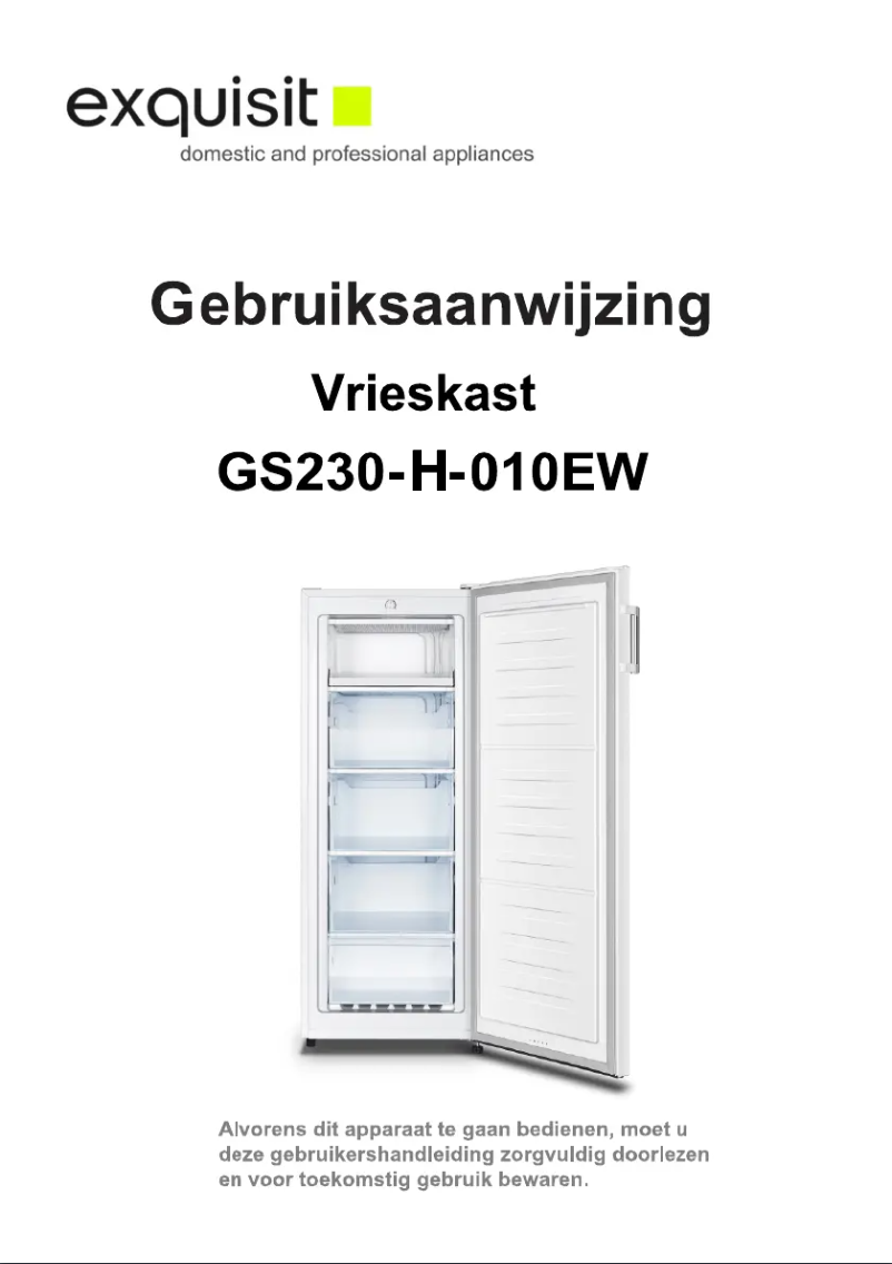 Page 1 de la notice Manuel utilisateur Exquisit GS230-H-010EW