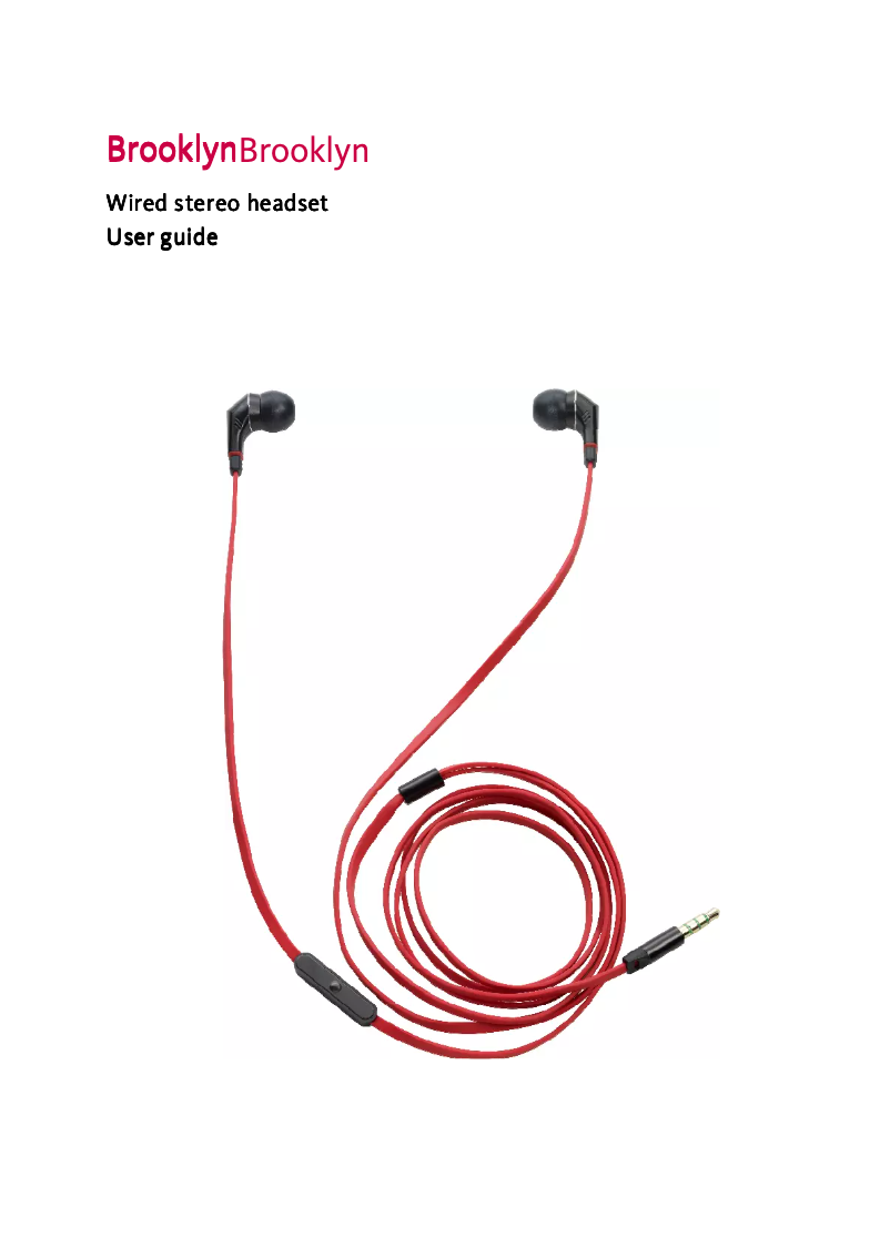 Page 1 de la notice Manuel utilisateur Novero Brooklyn