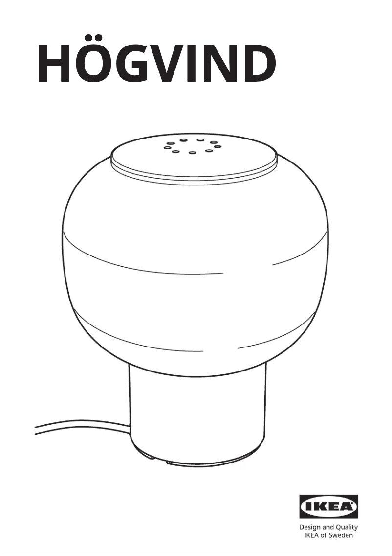 Page 1 de la notice Manuel utilisateur Ikea HÖGVIND 705.682.11