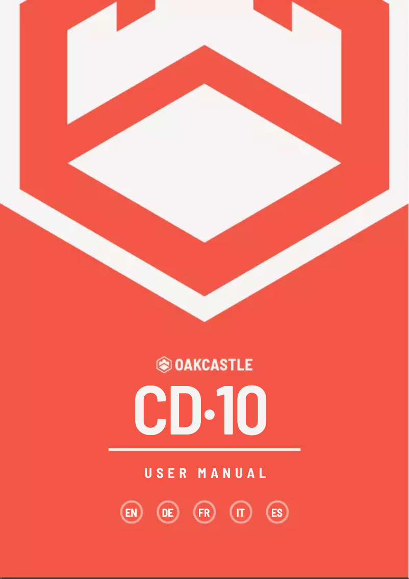 Page 1 de la notice Manuel utilisateur Oakcastle CD10