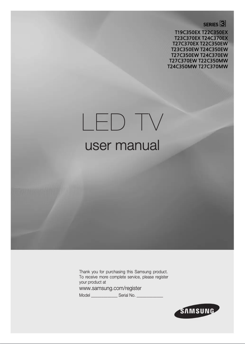 Page 1 de la notice Manuel utilisateur Samsung Syncmaster T23C370