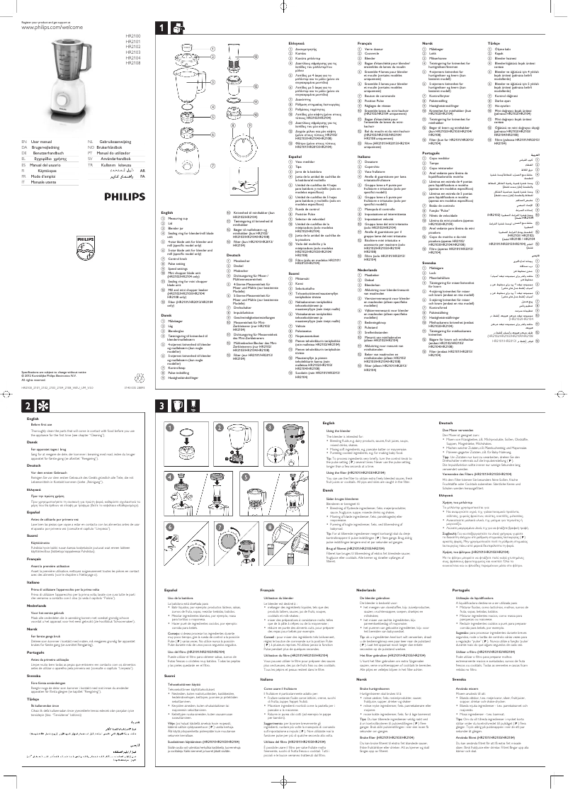 Page n°1 - Manuel utilisateur Philips Daily Collection HR2104