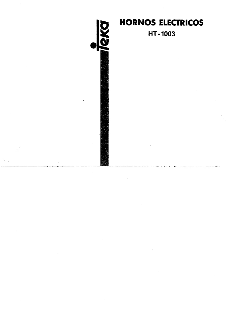 Image de la première page du manuel de l'appareil HT 1003