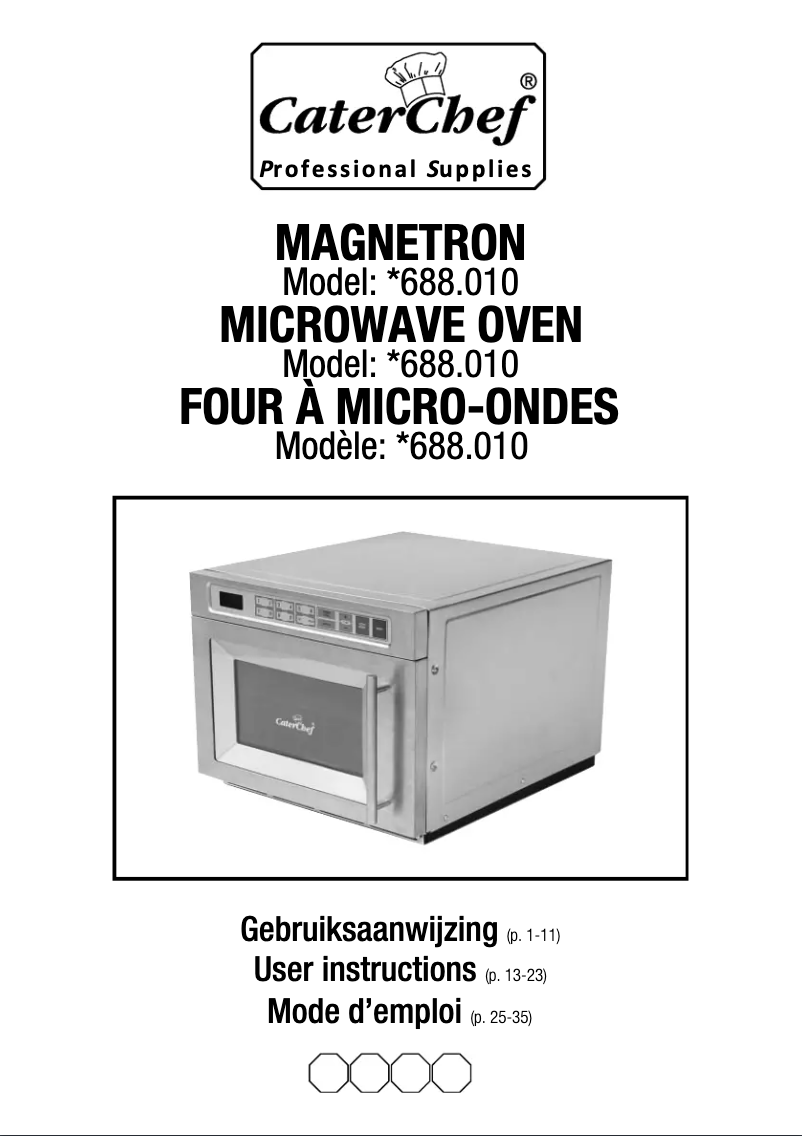 Página 1 del manual Manual de usuario CaterChef 688.010