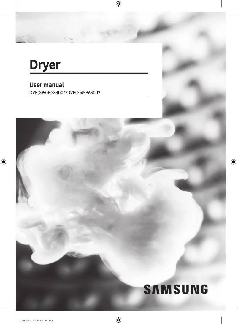 Page n°1 - Manuel utilisateur Samsung DVG50BG8300V