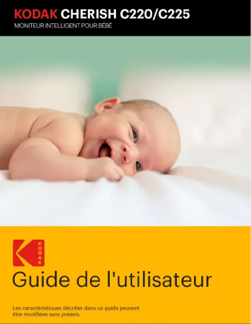 Image de la première page du manuel de l'appareil Cherish C220