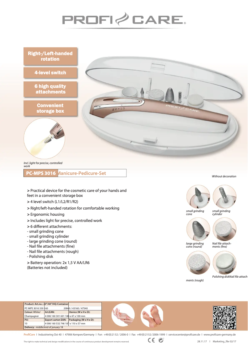 Image de la première page du manuel de l'appareil PC-MPS 3016