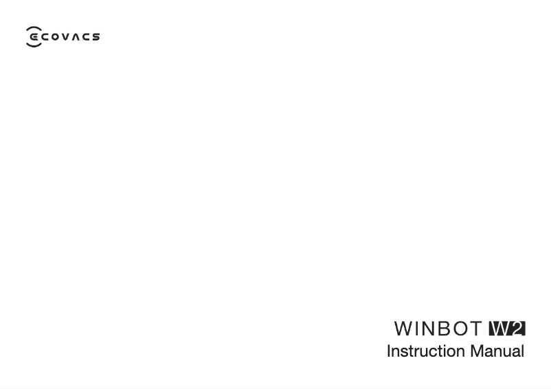 Page 1 of the manual User Manual ECOVACS WINBOT W2