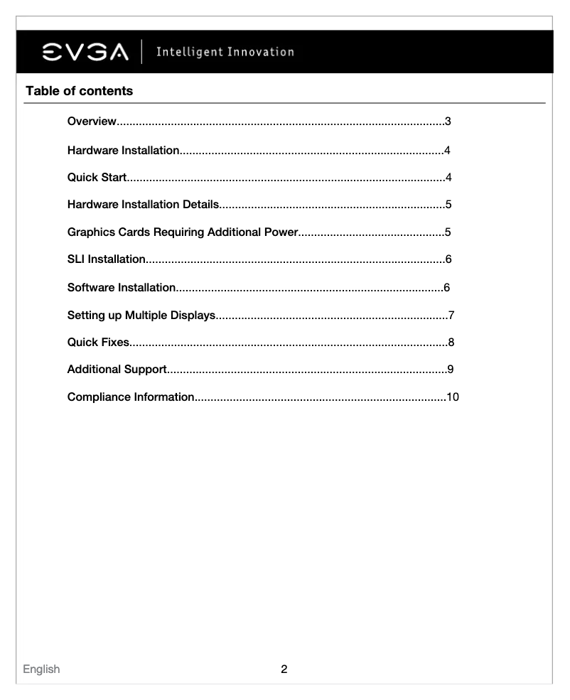 Page 1 de la notice Manuel utilisateur EVGA GeForce GT 430