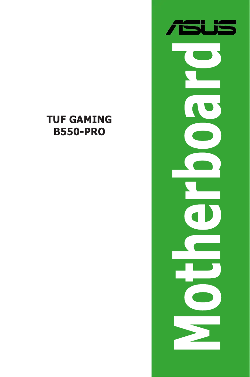 Image de la première page du manuel de l'appareil TUF Gaming B550-Pro
