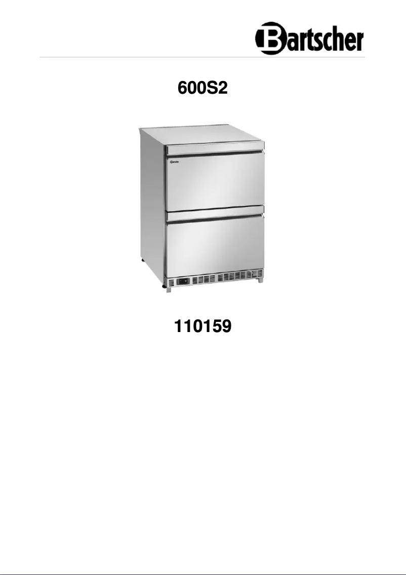 Page 1 de la notice Manuel utilisateur Bartscher 600S2