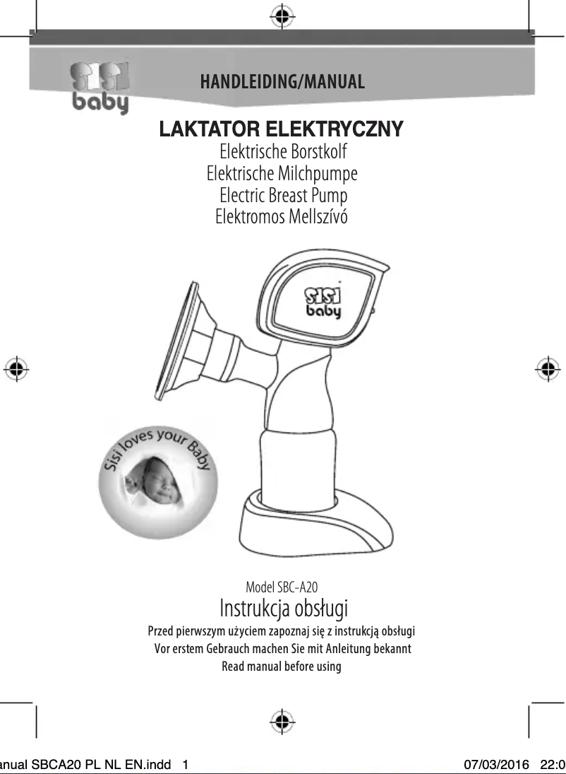 Page n°1 - Manuel utilisateur SisiBaby SBC-A20