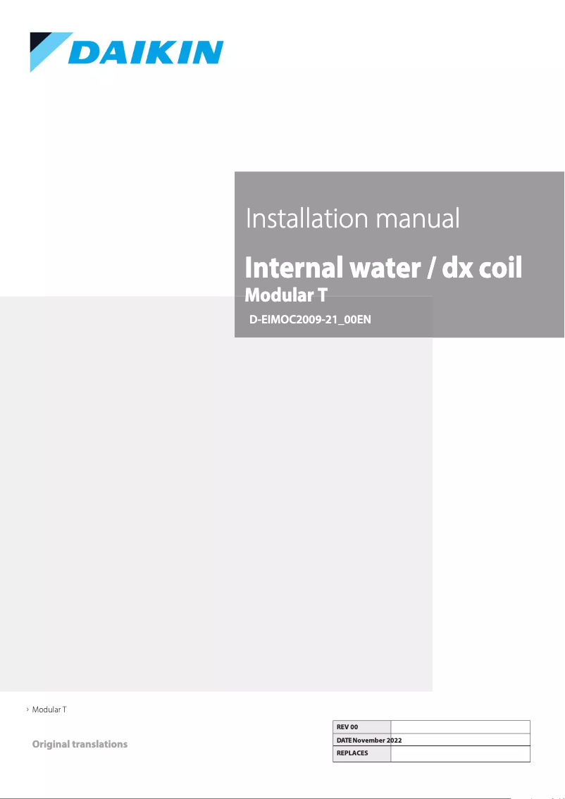 Page 1 de la notice Guide d'installation Daikin ATB03RAMNADBT00