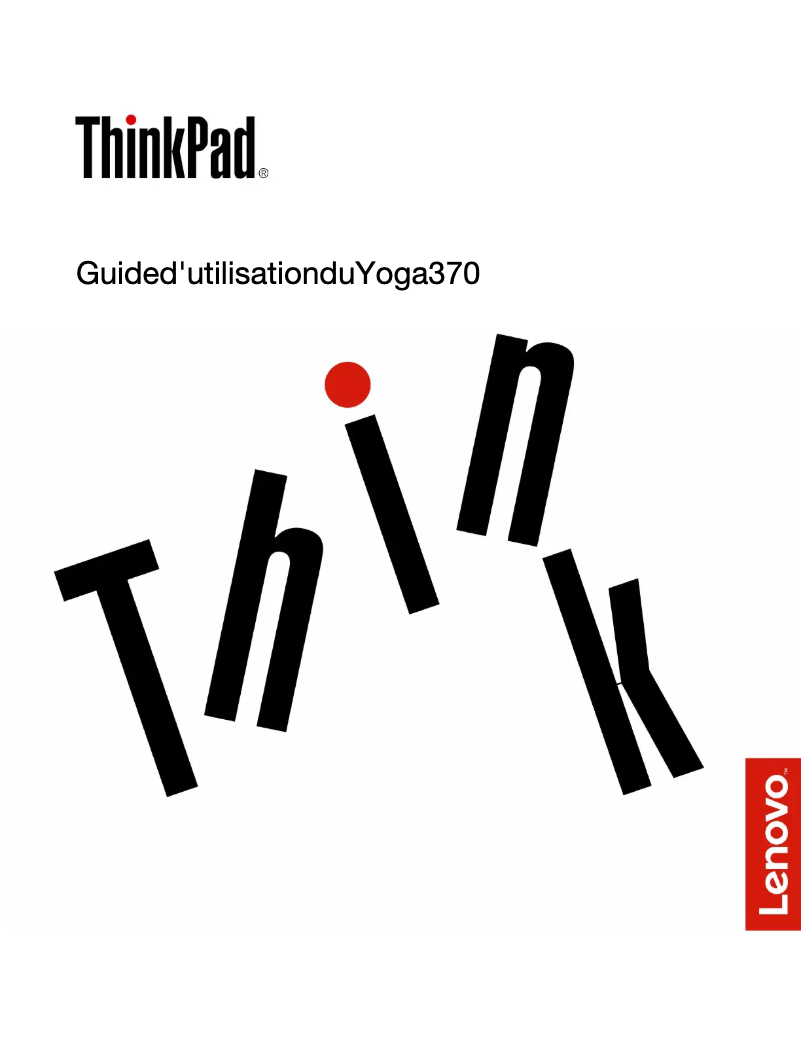 Image de la première page du manuel de l'appareil ThinkPad Yoga 370