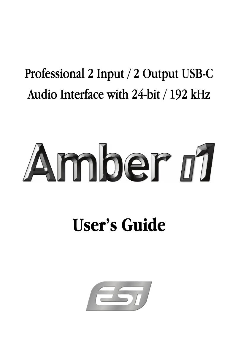 Image de la première page du manuel de l'appareil Amber i1