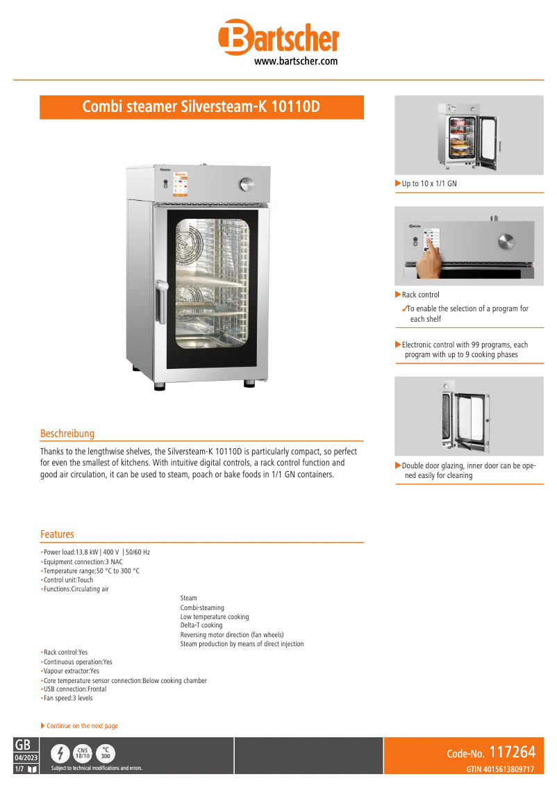 Image de la première page du manuel de l'appareil Silversteam-K 117264