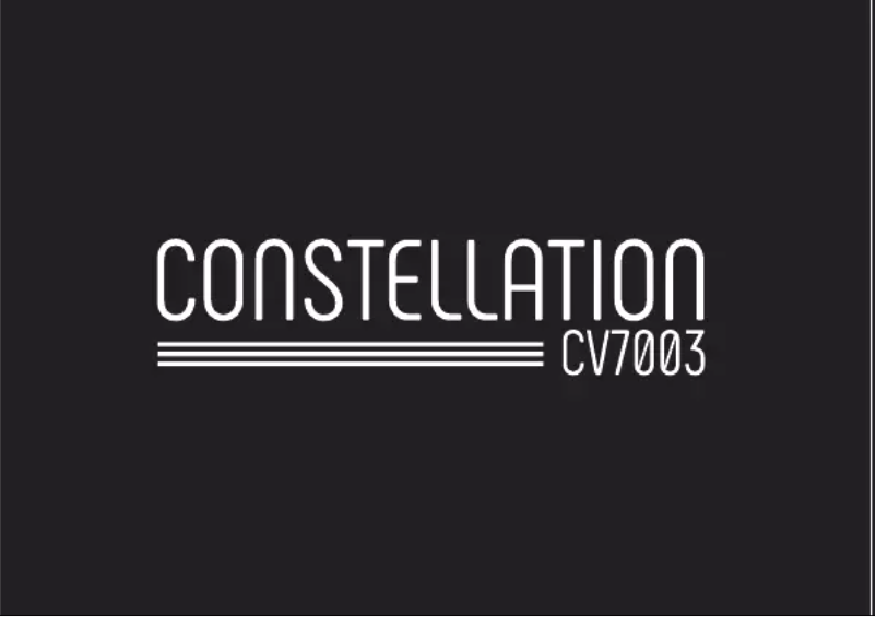 Page n°1 - Manuel utilisateur Crazy Tube Circuits Constellation CV7003