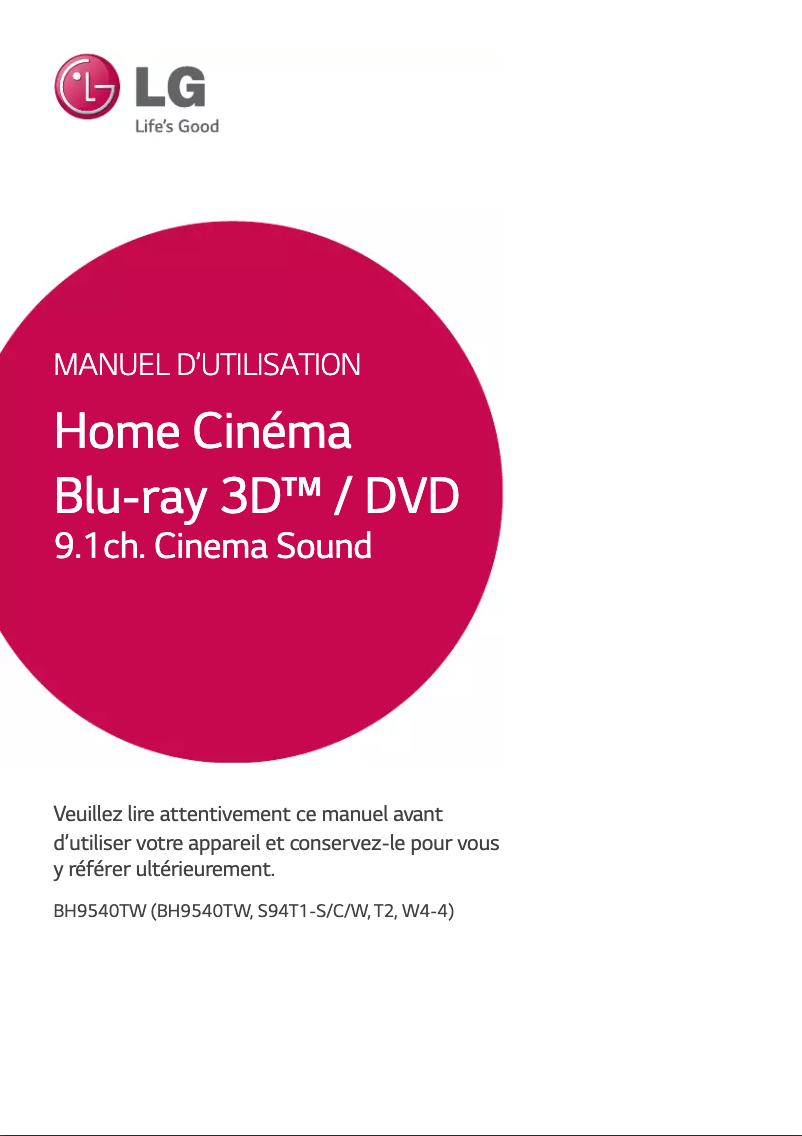 Página 1 del manual Manual de usuario LG BH9540TW