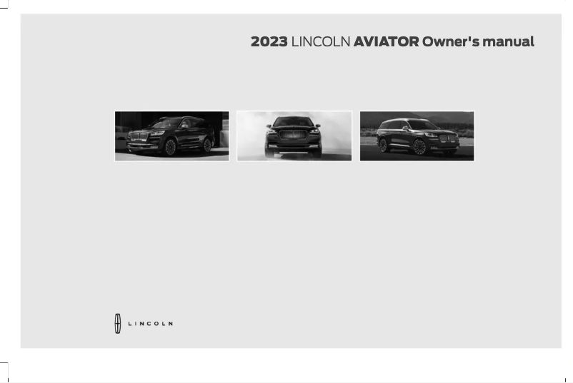 Page n°1 - Manuel utilisateur Lincoln Aviator (2023)