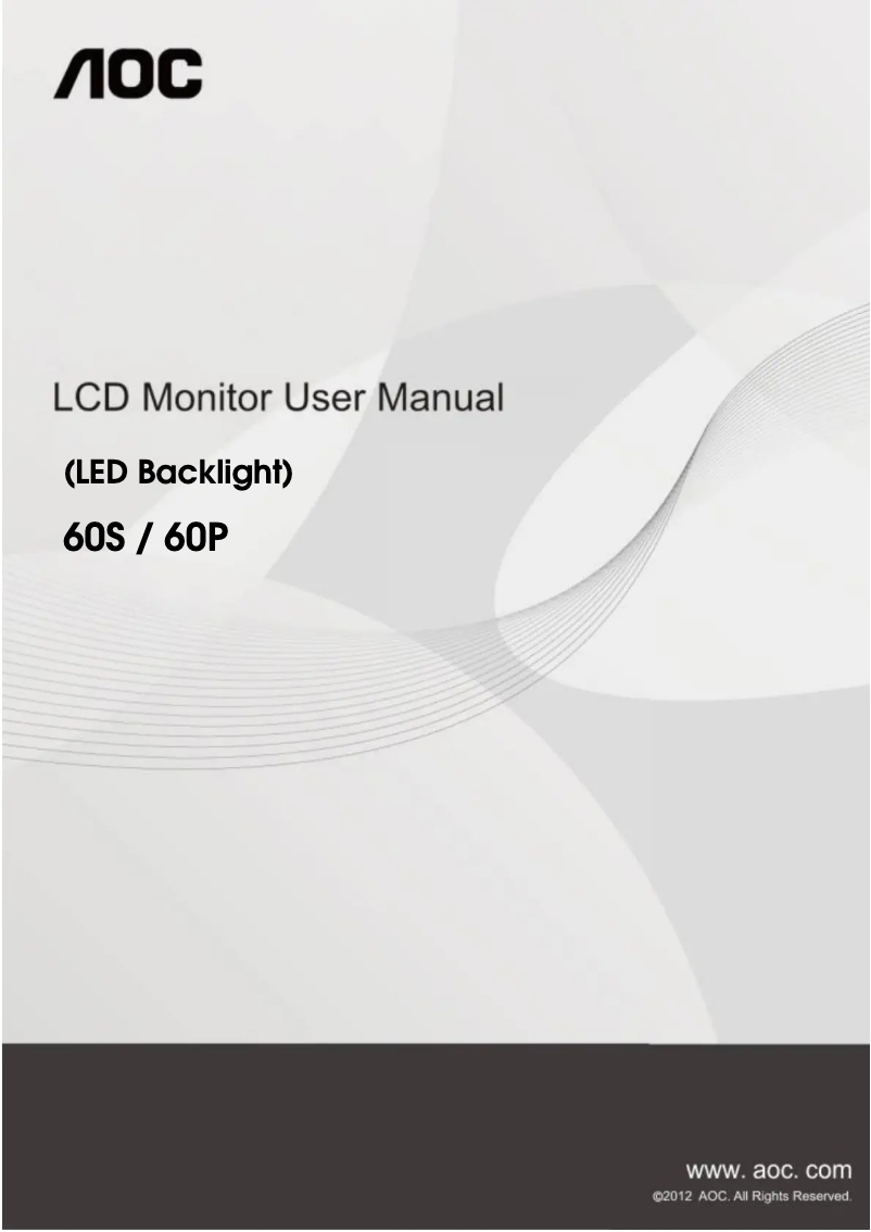 Page n°1 - Manuel utilisateur AOC E2260SWDA