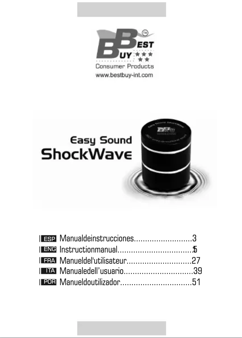Image de la première page du manuel de l'appareil Easy Sound Shockwave