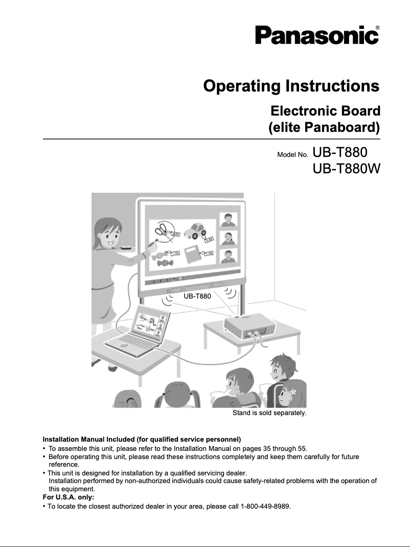 Image de la première page du manuel de l'appareil UB-T880