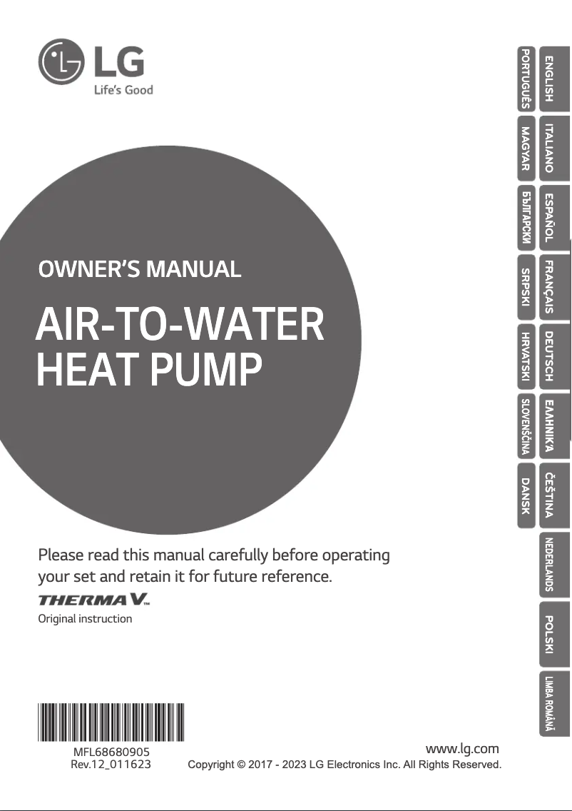 Image de la première page du manuel de l'appareil HN1600MB