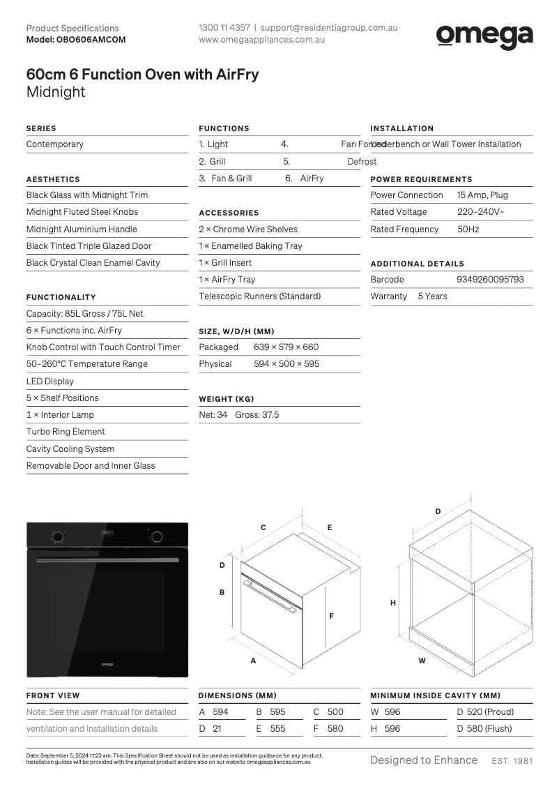 Image de la première page du manuel de l'appareil OBO606AMCOM