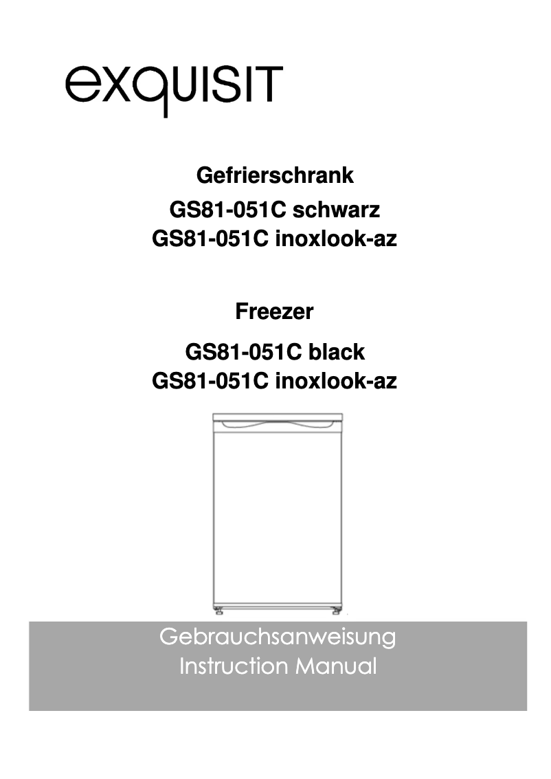 Page 1 de la notice Manuel utilisateur Exquisit GS81-051C