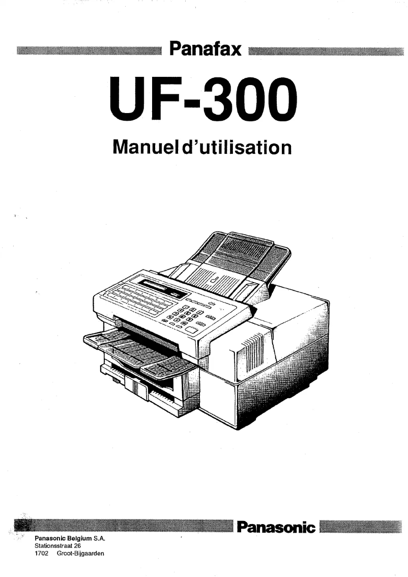 Image de la première page du manuel de l'appareil Panafax UF-300