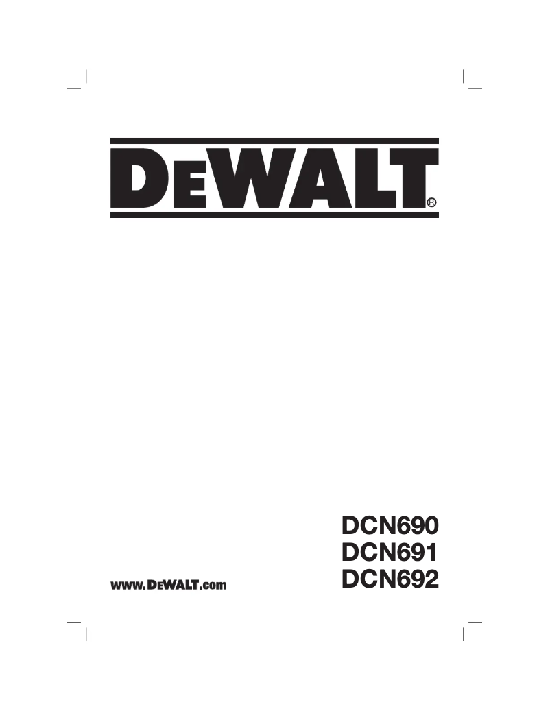 Page n°1 - Manuel utilisateur DeWalt DCN691