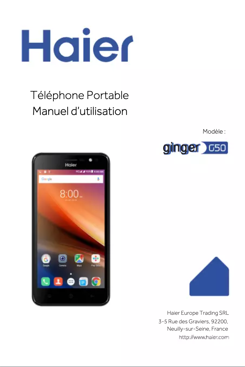 Image de la première page du manuel de l'appareil Ginger G50