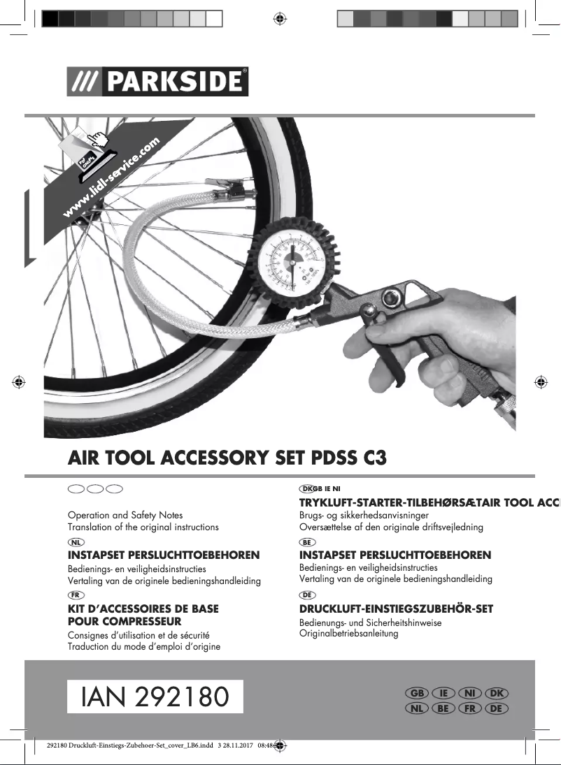 Page 1 de la notice Manuel utilisateur Parkside PDSS C3