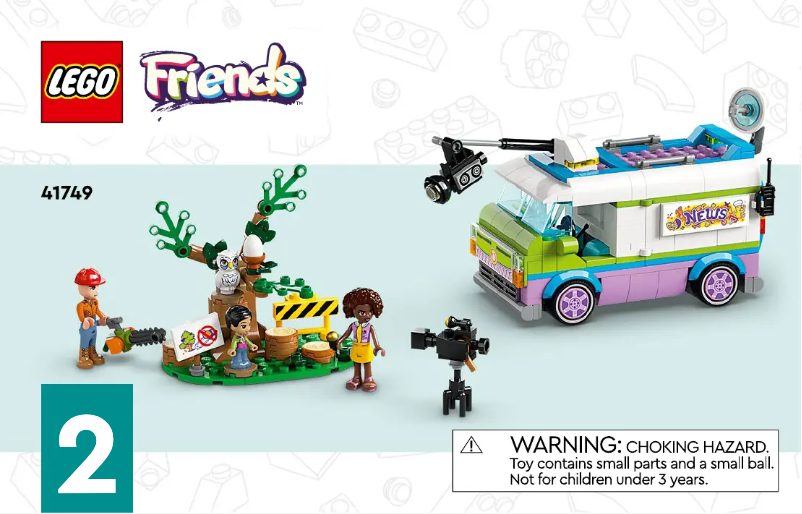 Page 1 de la notice Consignes visuelles Lego Friends 41749