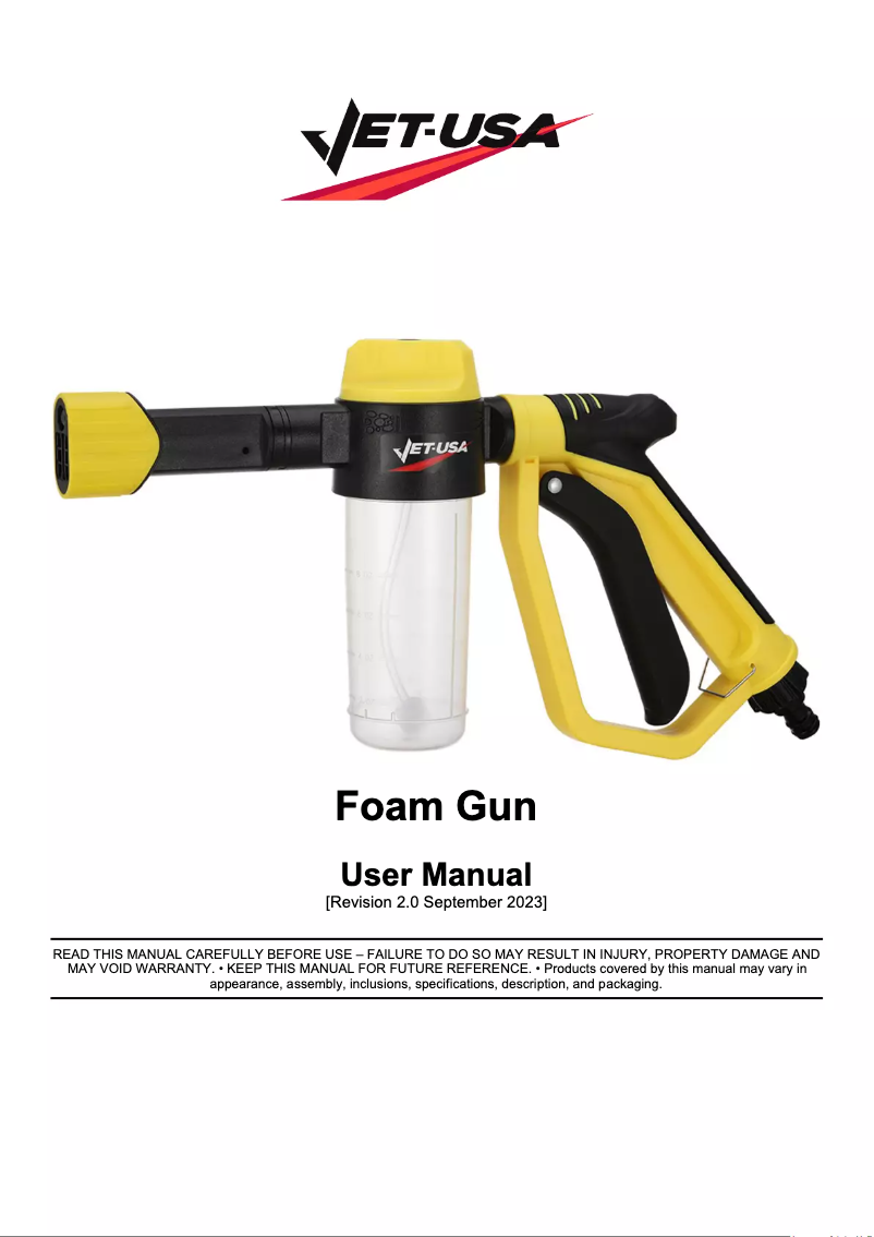 Page n°1 - Manuel utilisateur Jet-USA FG-240