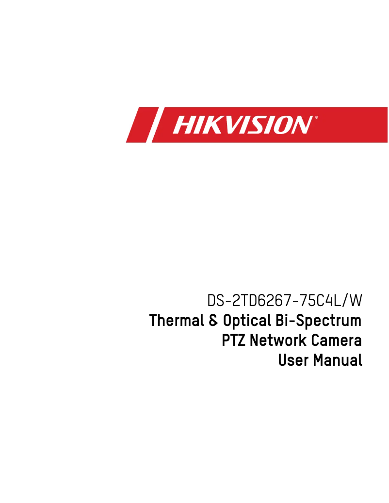 Page 1 de la notice Manuel utilisateur Hikvision DS-2TD4137