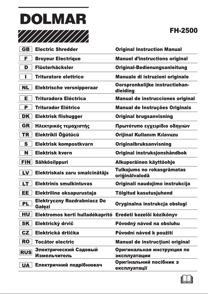 Page 1 de la notice Manuel utilisateur Dolmar FH-2500