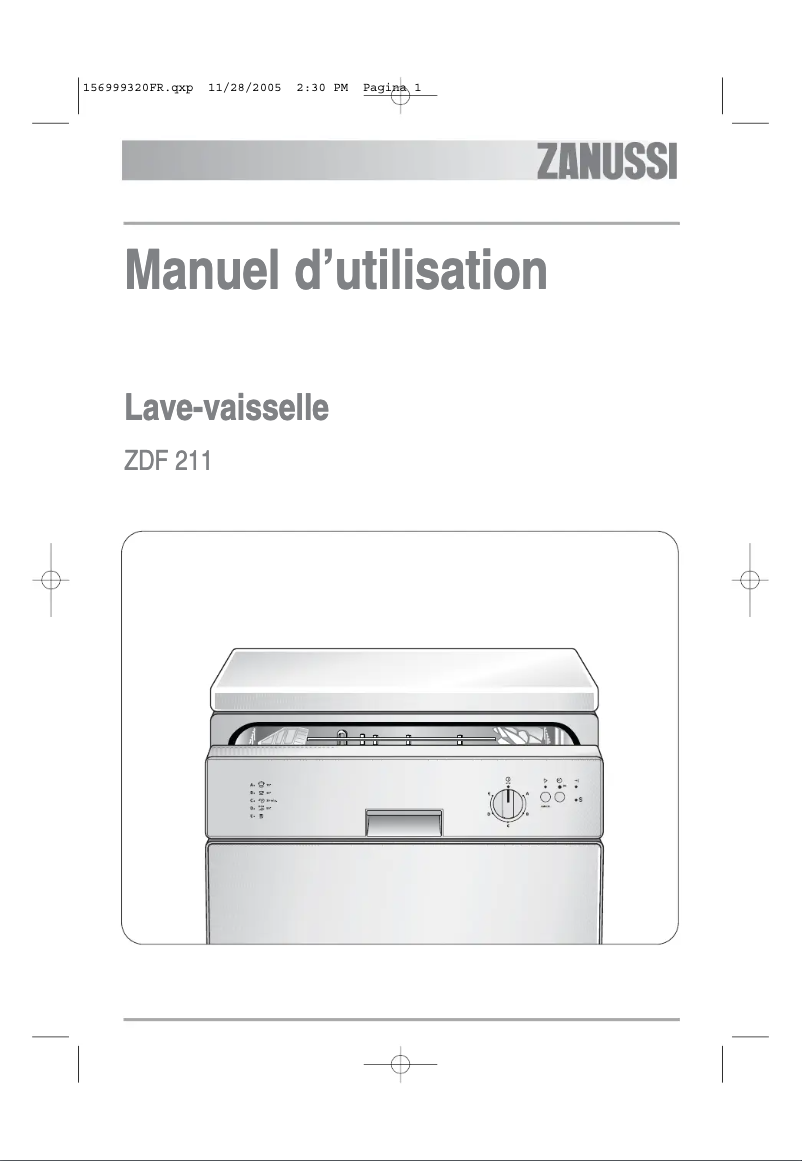 Image de la première page du manuel de l'appareil ZDF211